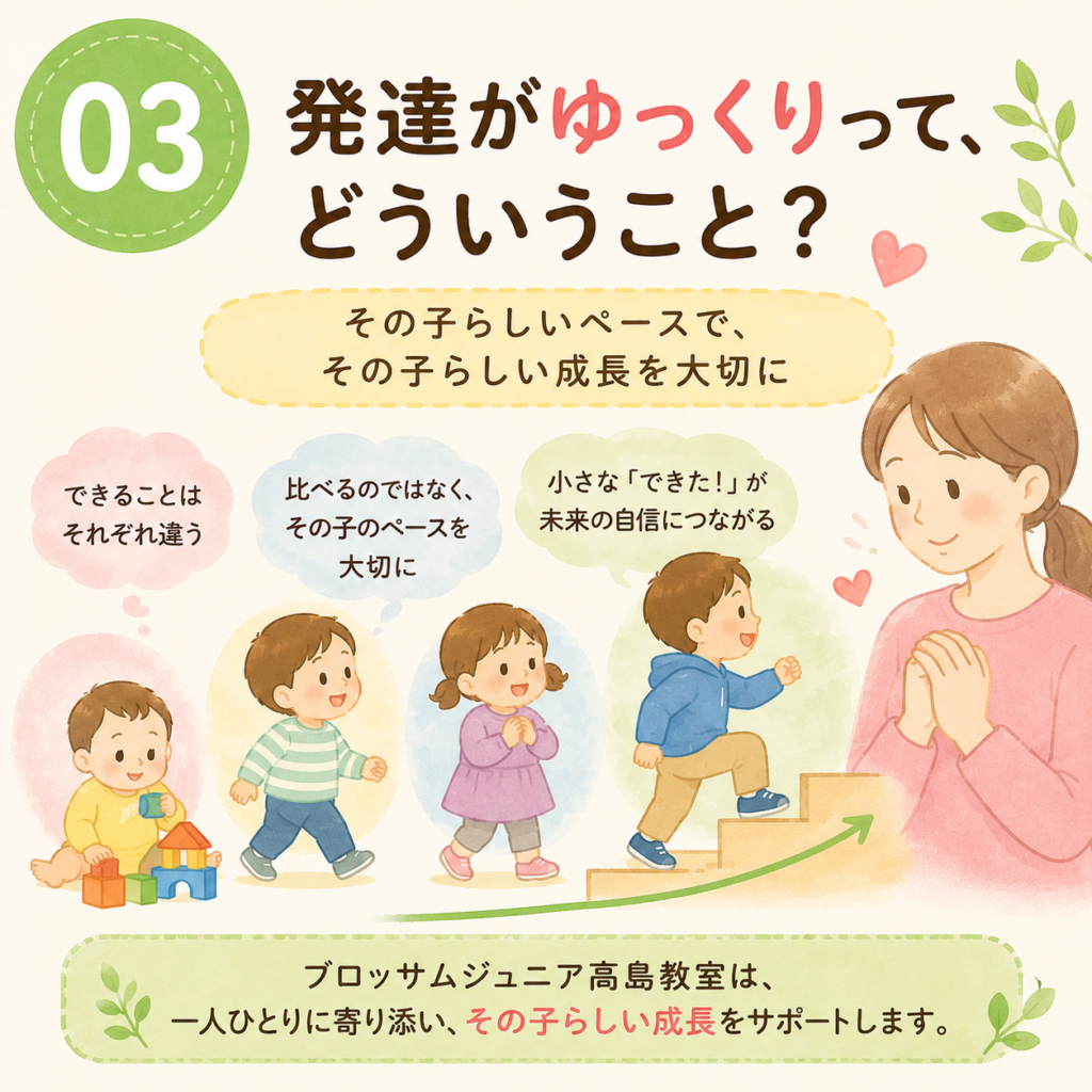 第３回【療育コラム】発達がゆっくりって、どういうこと？